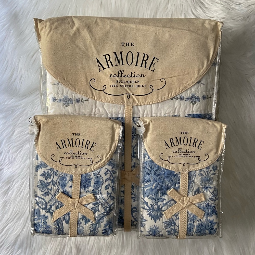 vintage 2001 the armoire collection 100% cotton quilt set